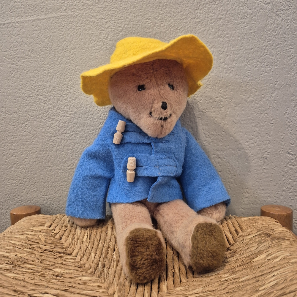 Eden Toys Vtg Paddington Bear Plush Blue and Yellow Teddy Bear Toy